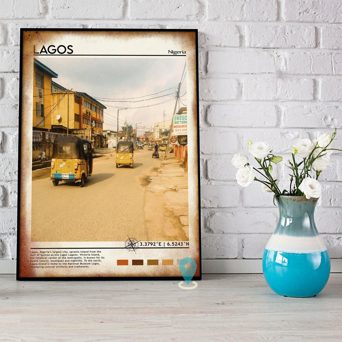 Lagos Print Vintage Lagos Poster Lagos Art Lagos Poster Lagos Photo Lagos Poster Print Lagos Painting Nigeria Poster Travel Gift - Image 5
