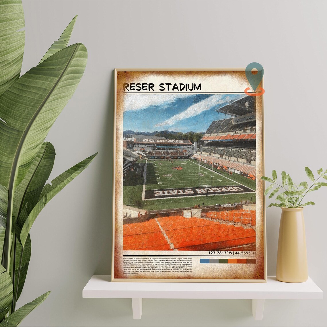Reser Stadium Oregon State Beavers Football Arena Photo Travel Poster - Image 5