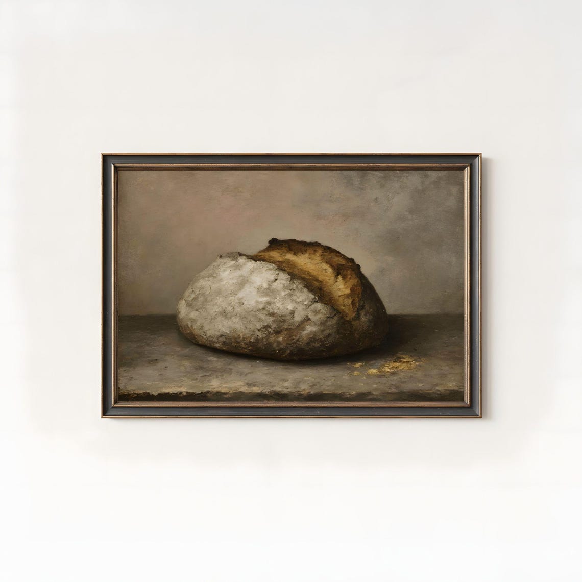 Rustic Loaf of Bread Farmhouse Kitchen Vintage Still Life Poster
