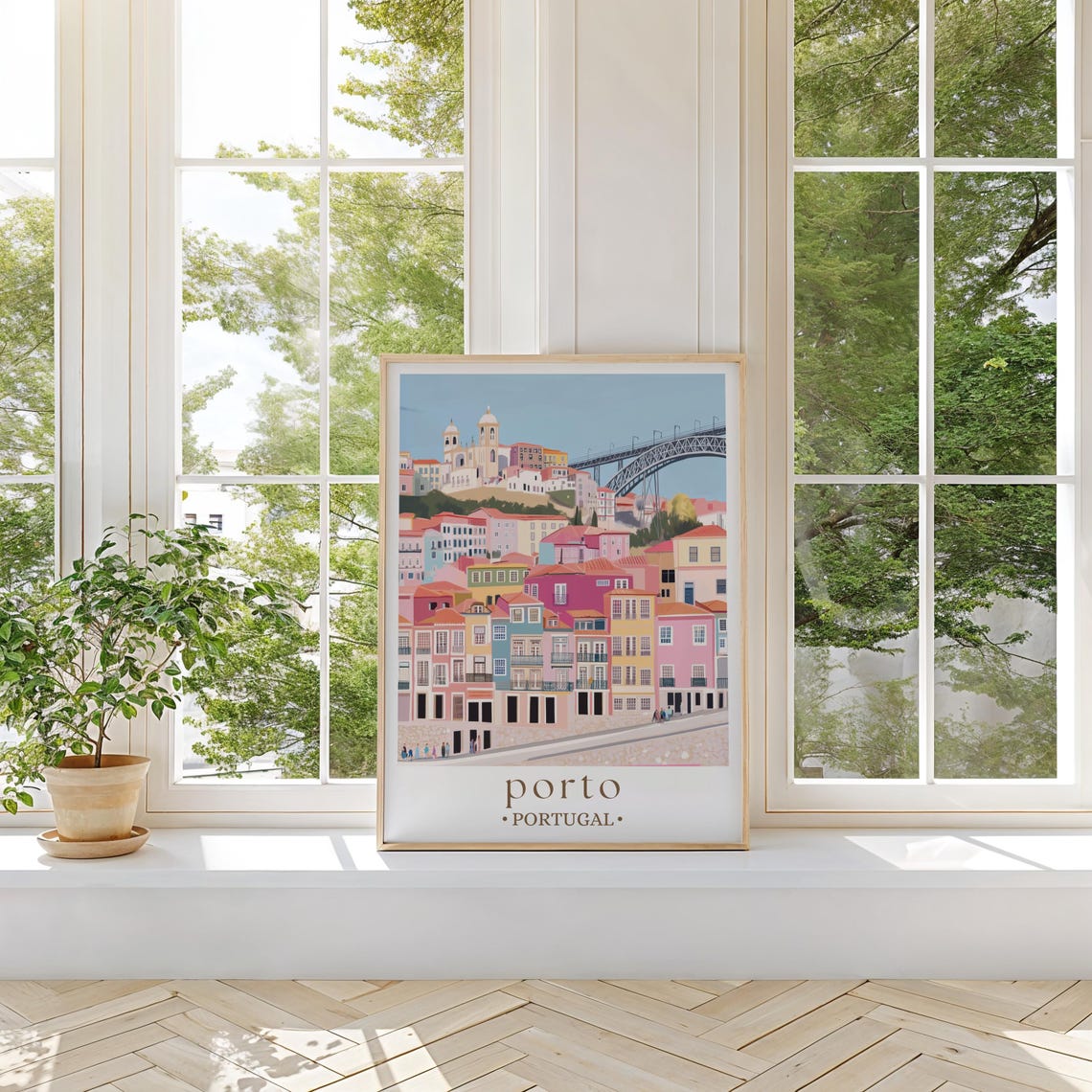 Porto Portugal Travel Poster European City Art Historic Landmark Print Portuguese Travel Decor Vacation Gift - Image 2