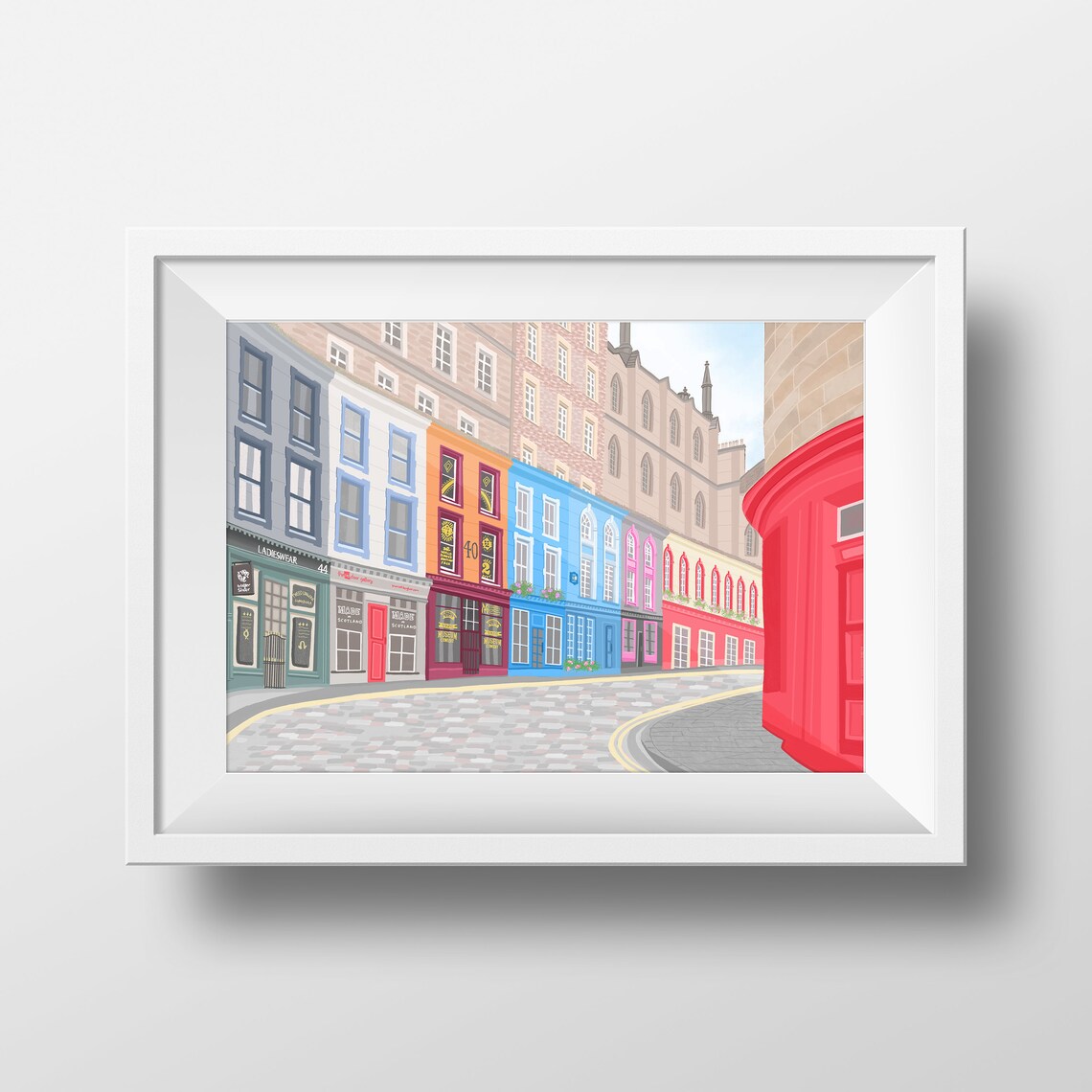Edinburgh Victoria Street Travel Poster, Scotland - Image 2