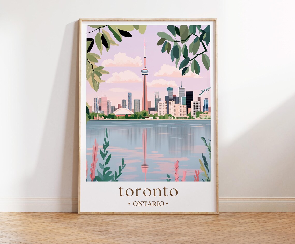 CN Tower Toronto Travel Poster, City Landmark