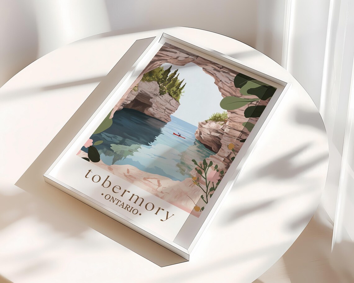 Tobermory Ontario Travel Poster, Great Lakes Canada - Image 3