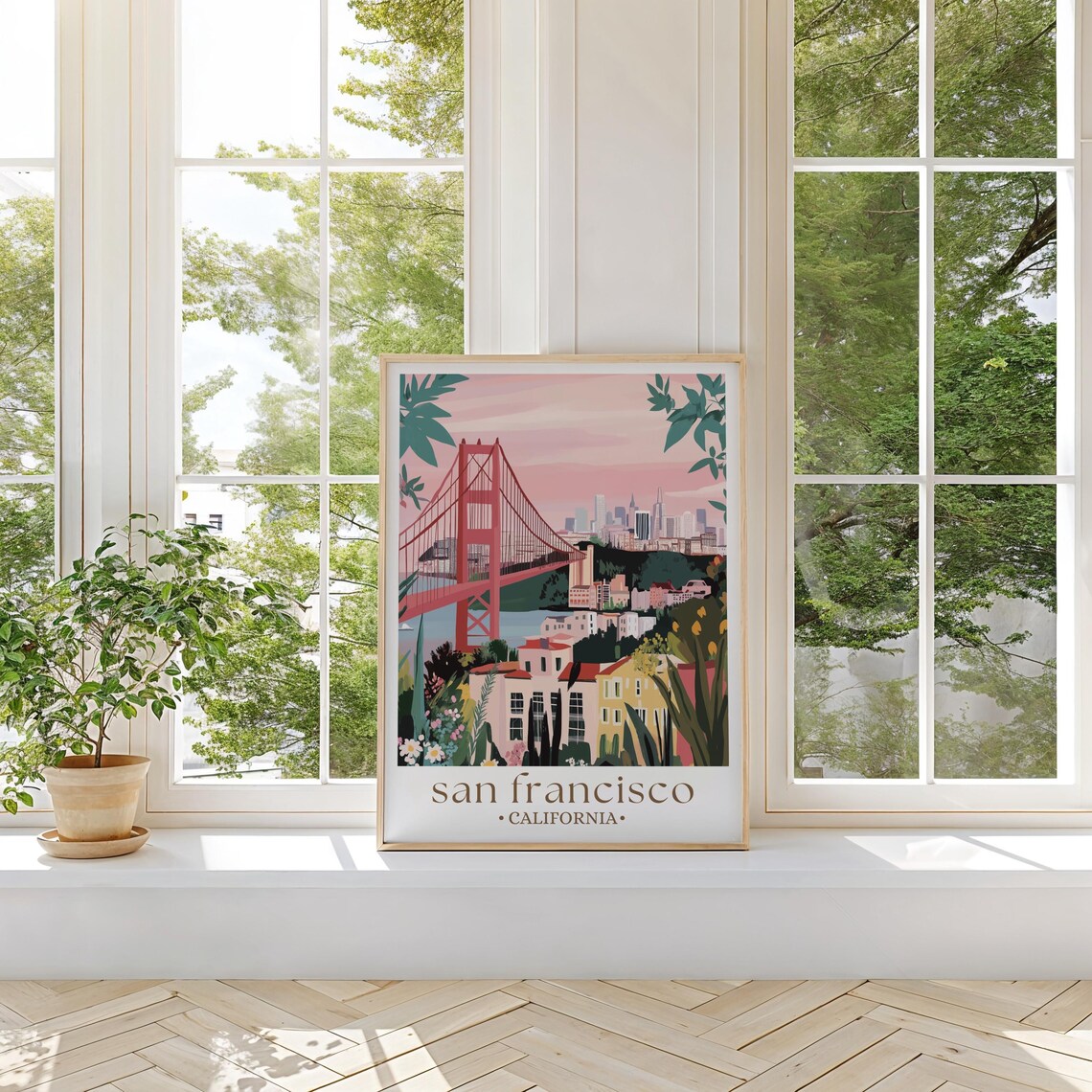 San Francisco Scenic Cityscape Travel Poster - Image 2
