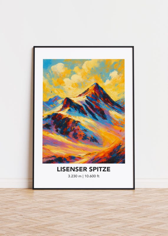 Lisenser Spitze Mountain Print Modern Oil Painting Style Art Poster