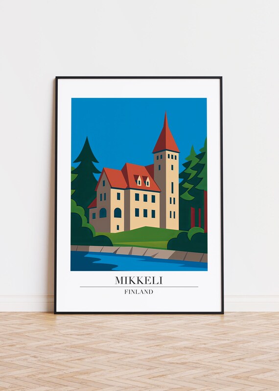 Mikkeli Finland Poster City Illustration Art Print