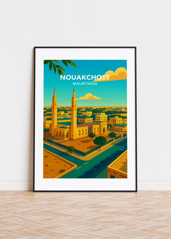 Nouakchott Mauritania Poster City Skyline Art Print