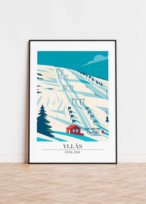Ylls Finland Poster Minimalist Travel Print