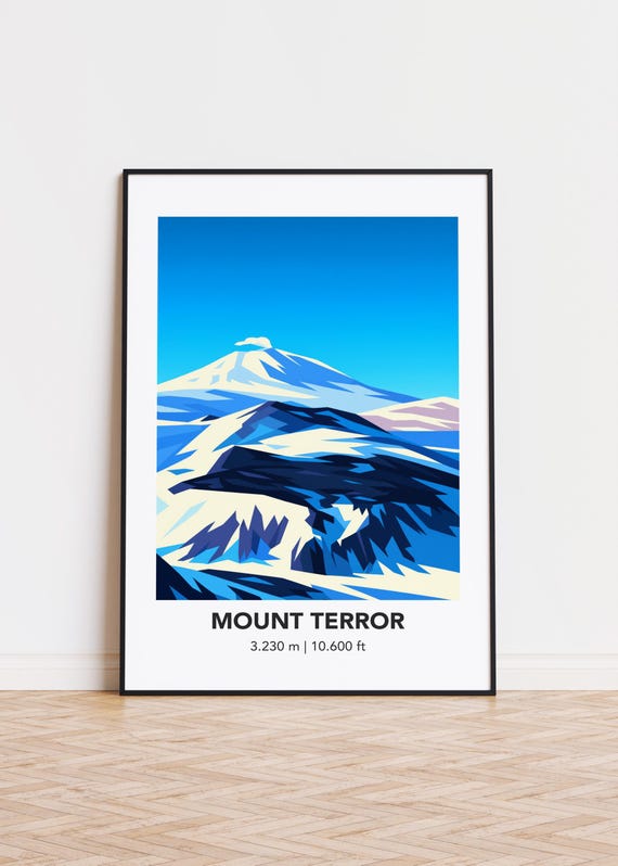 Mount Terror Poster Print Illustration Art Mountain