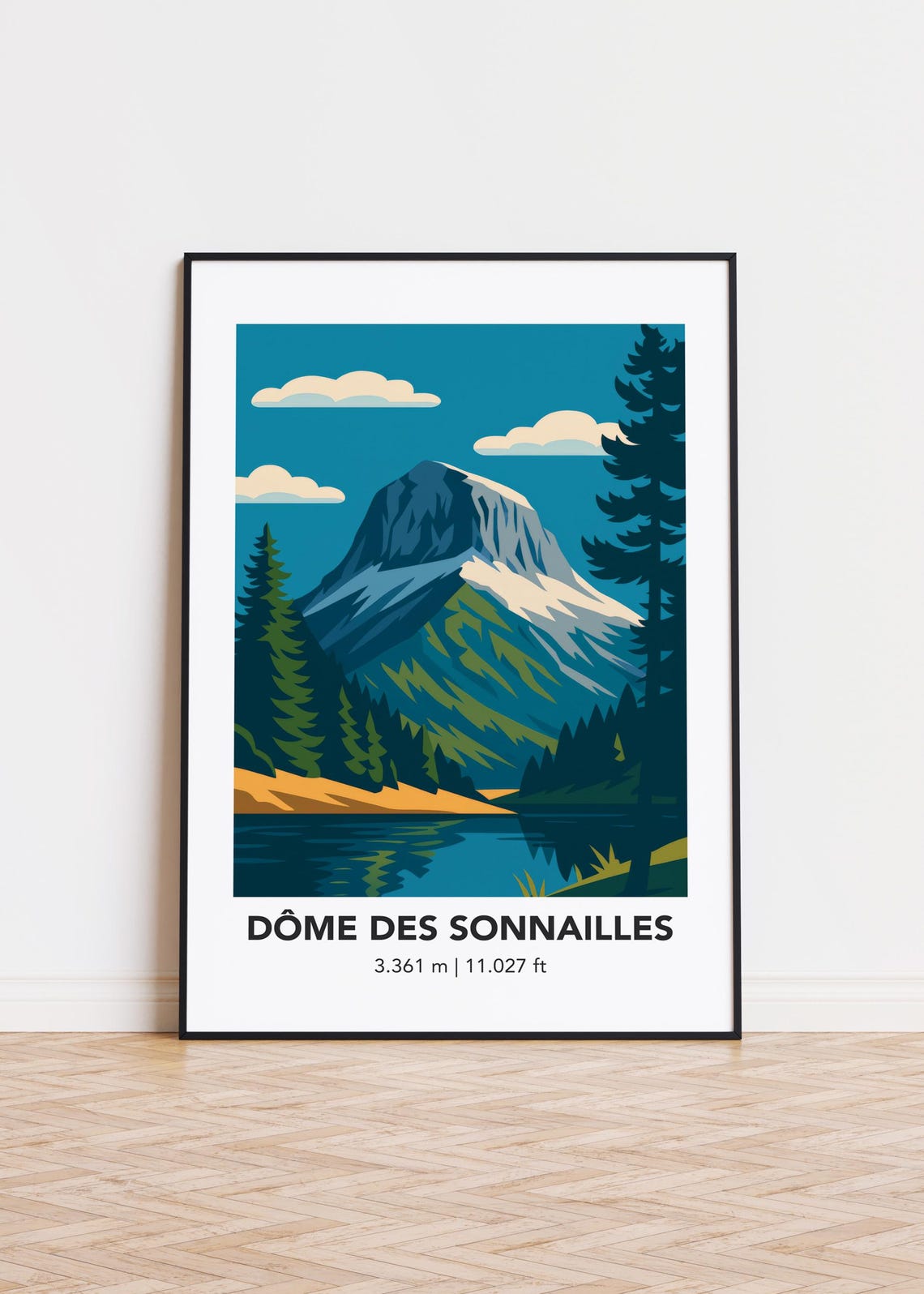 Dme Des Sonnailles Mountain Art Print Modern Minimalist Poster