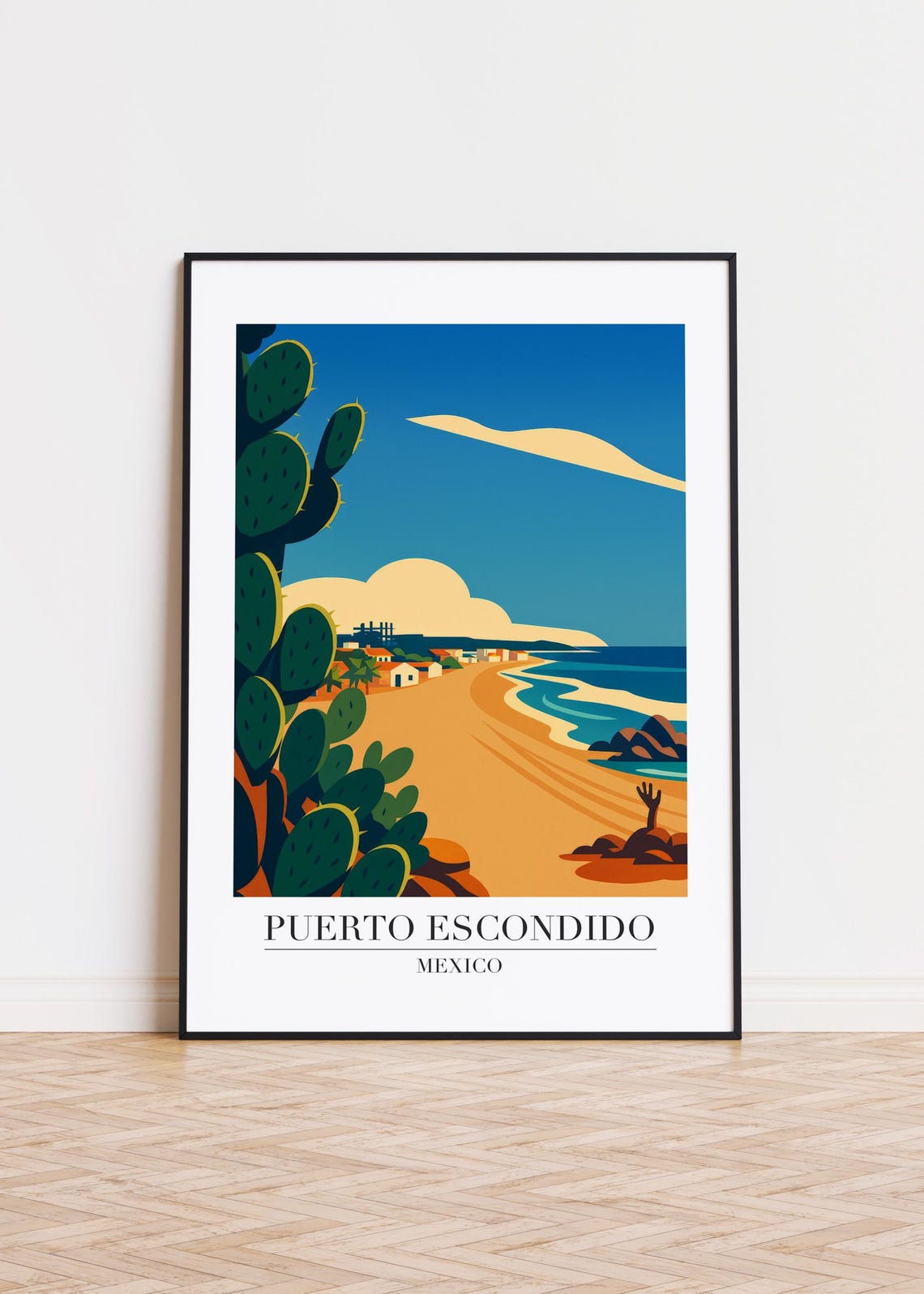 Puerto Escondido Mexico Travel Poster