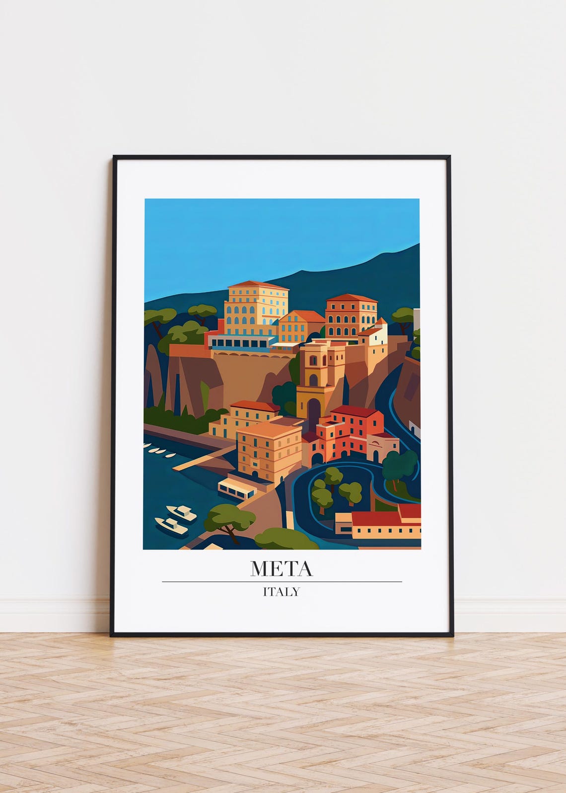 Meta Italy Poster Modern City Art Print