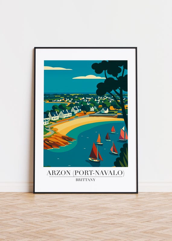 Arzon Portnavalo France City Skyline Poster