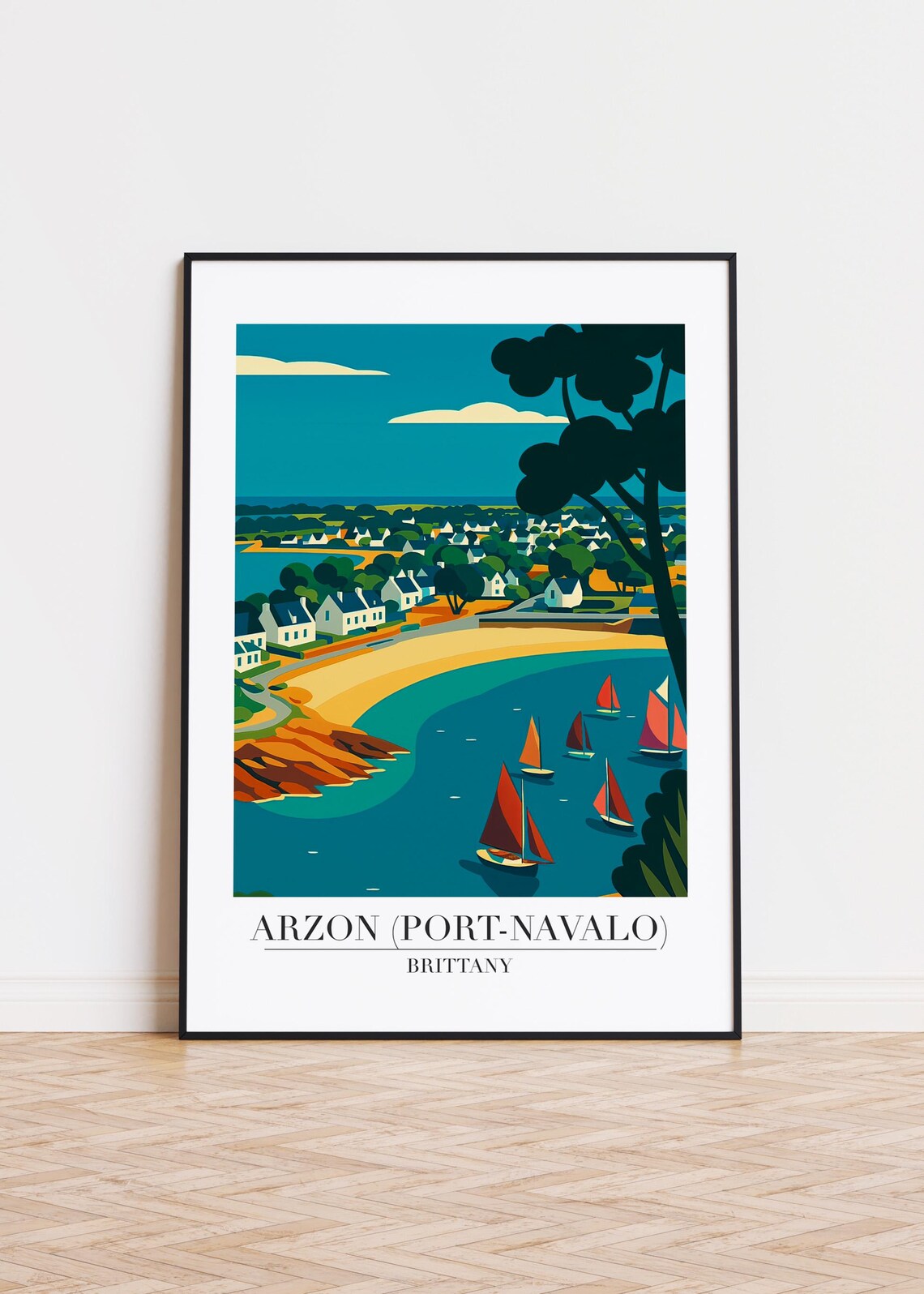 Arzon Portnavalo France City Skyline Poster