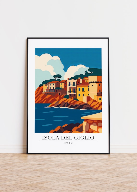 Isola Del Giglio Italy Travel Poster