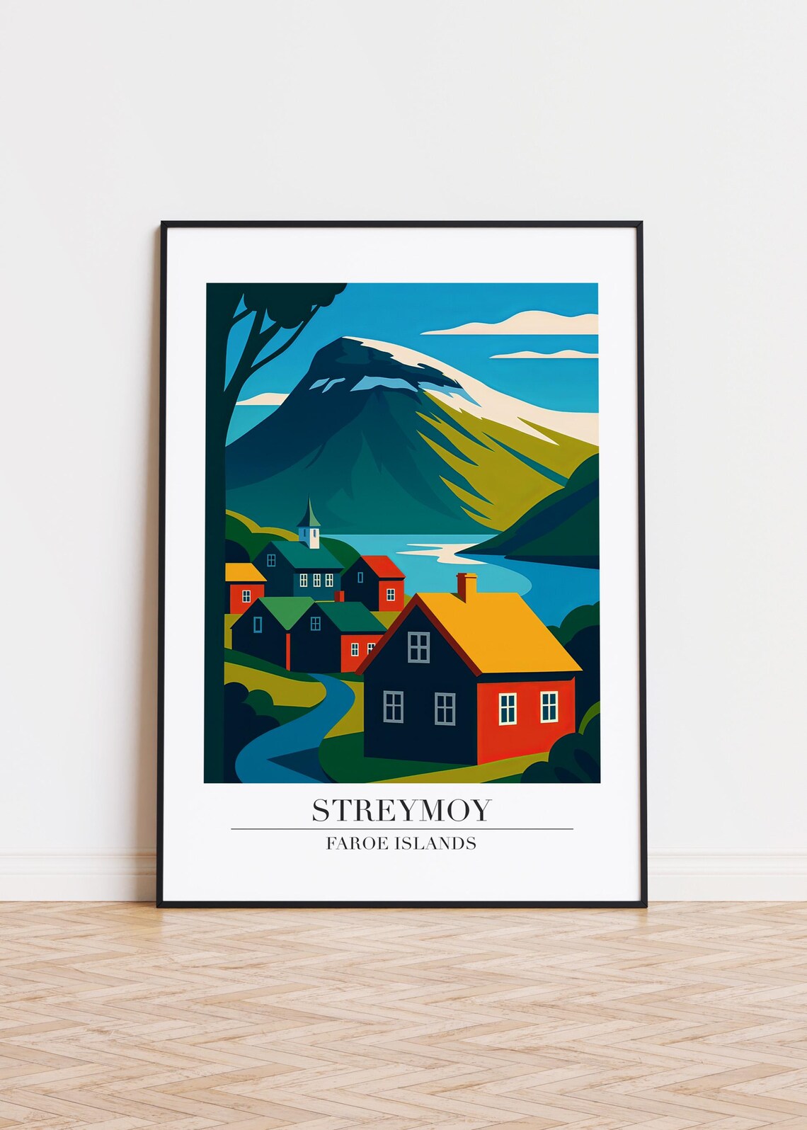 Streymoy Faroe Islands Poster, Scandinavian Art