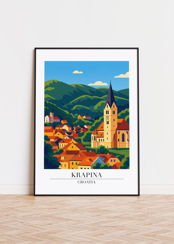 Krapina Croatia Poster Modern City Art Print