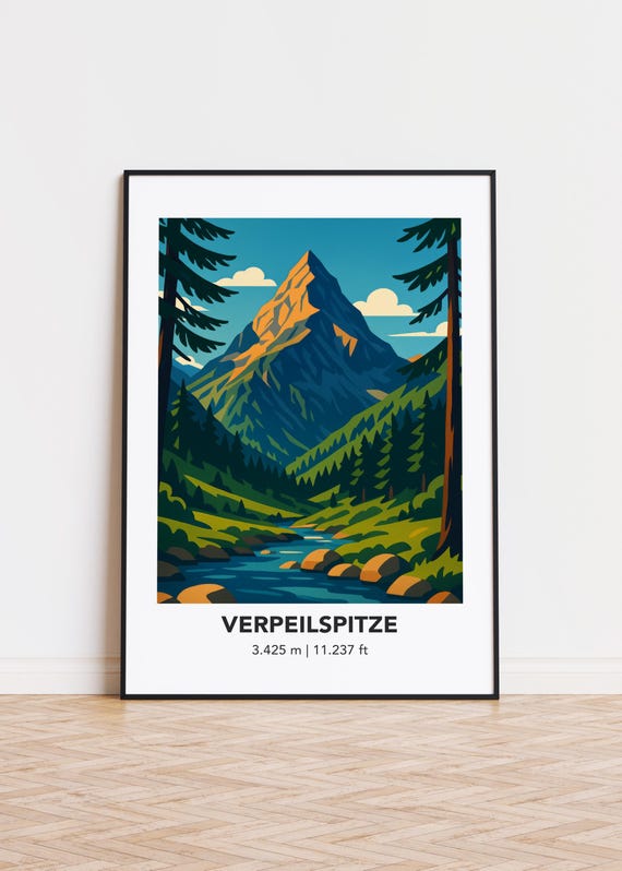Verpeilspitze Mountain Art Print Modern Scandinavian Decor