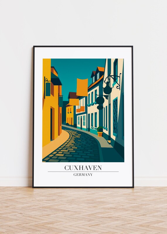 Cuxhaven Germany Poster Modern Illustration Art Print
