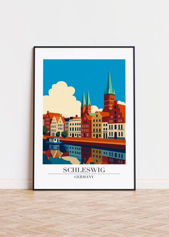 Schleswig Germany Poster City Illustration Art Print