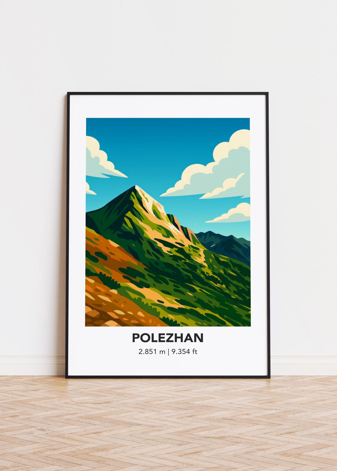 Polezhan Mountain Print Modern Minimalist Art Poster