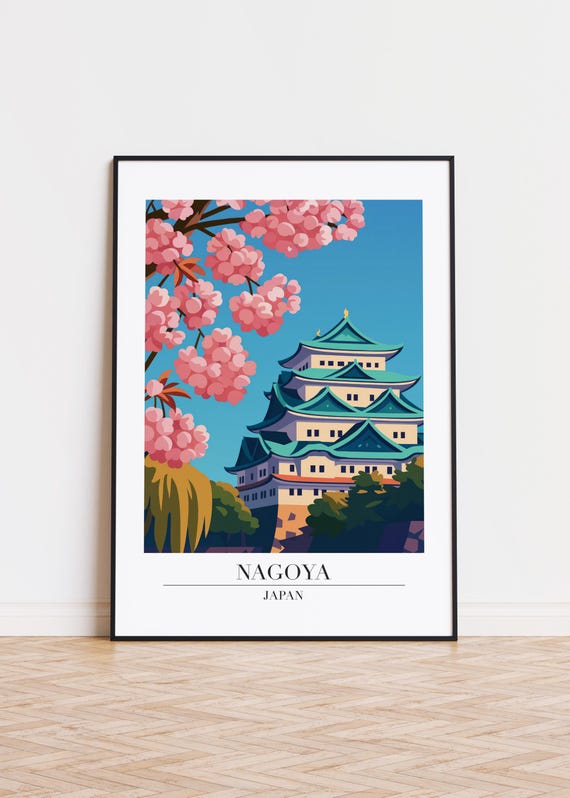 Nagoya City Poster Modern Travel Art Print