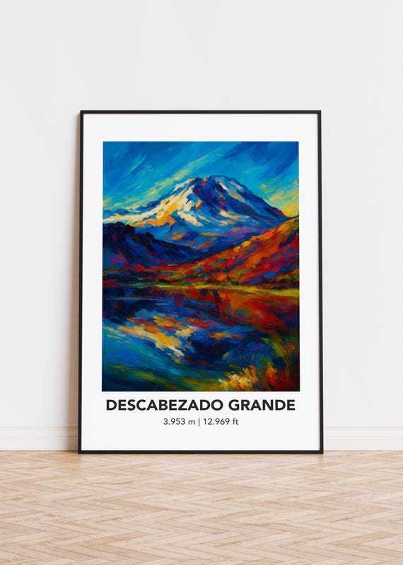 Descabezado Grande Poster Mountain Print Modern Oil Painting Style Art