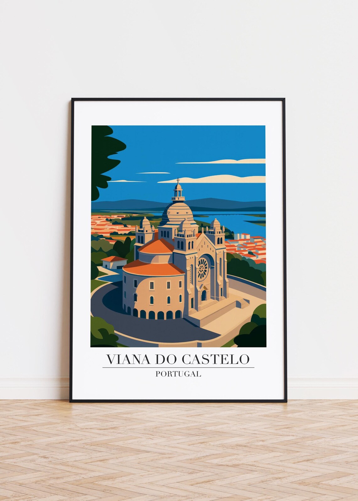 Viana Do Castelo Portugal Hilltop Sanctuary Panoramic View Poster