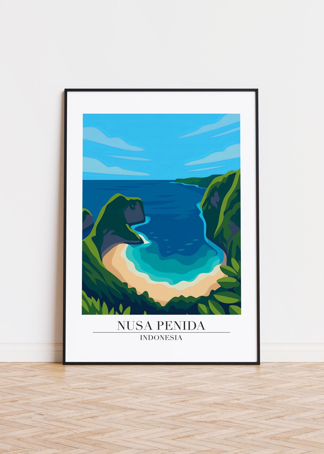 Nusa Penida Travel Poster, Indonesia