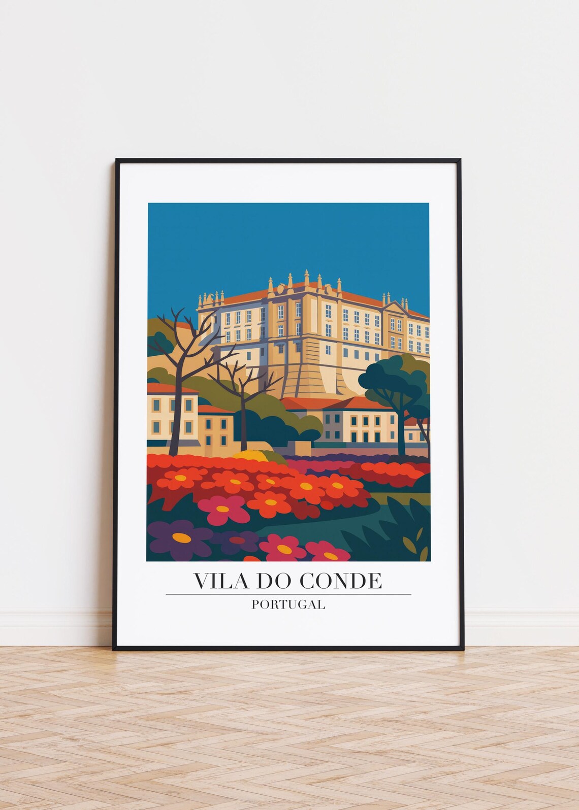 Vila Do Conde Portugal Grand Palace Blooming Flower Garden Poster