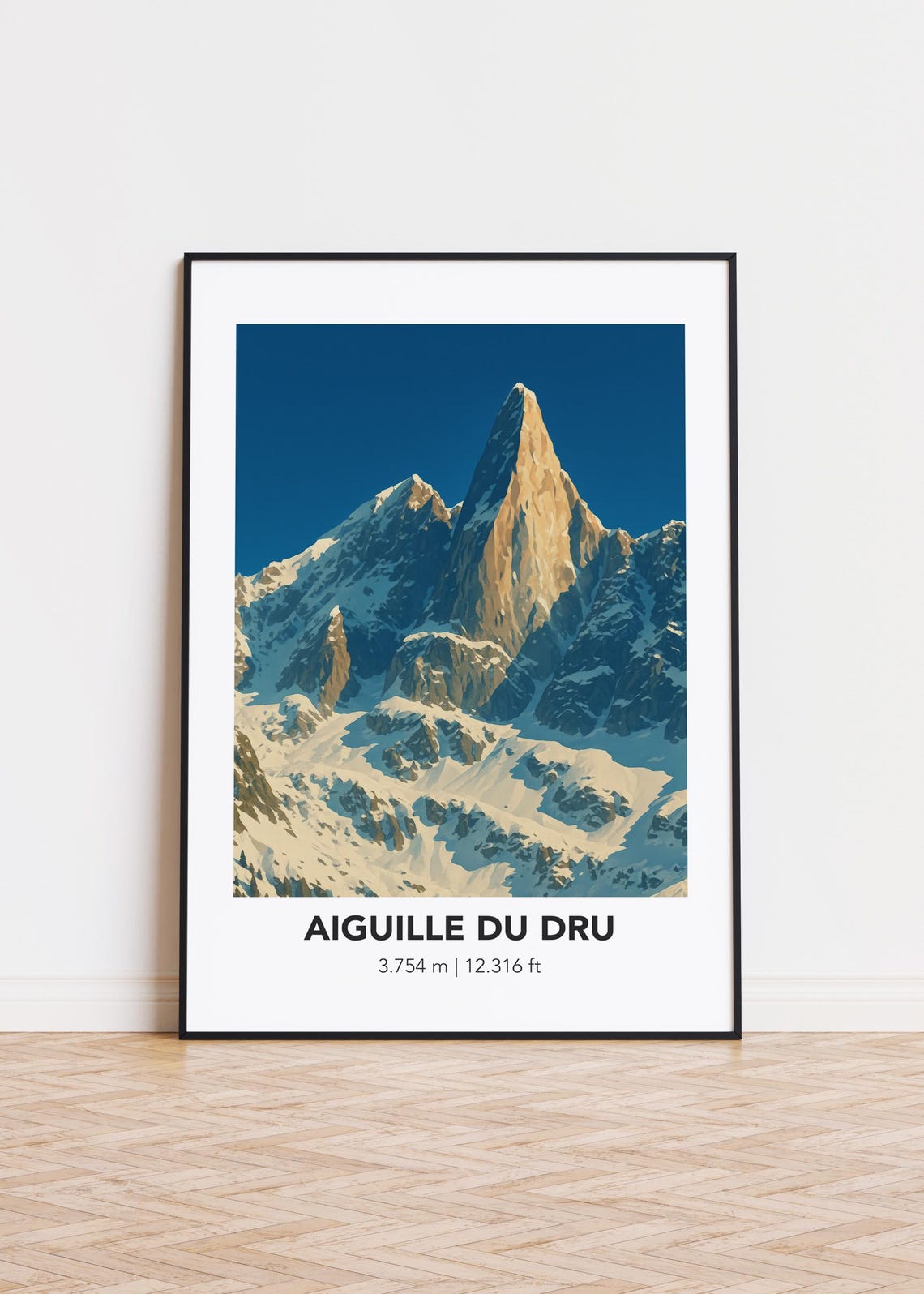 Aiguille Du Dru Mountain Travel Poster