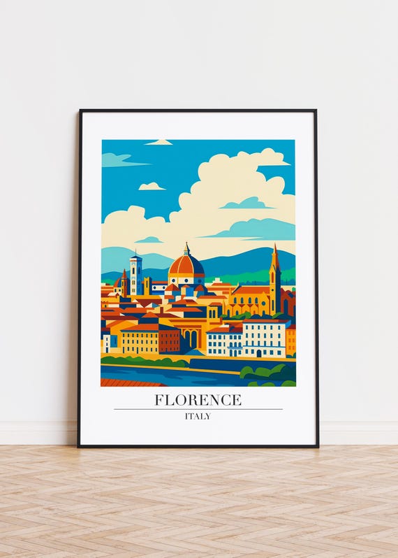 Florence Italy Poster City Skyline Art Print