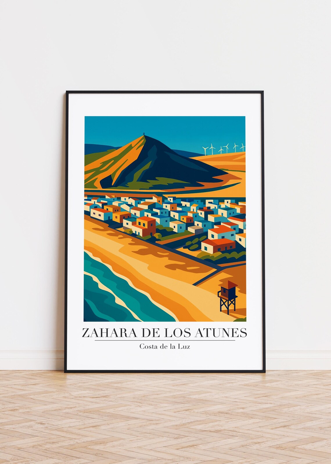Zahara de los Atunes Costa de la Luz Beach Travel Art Poster