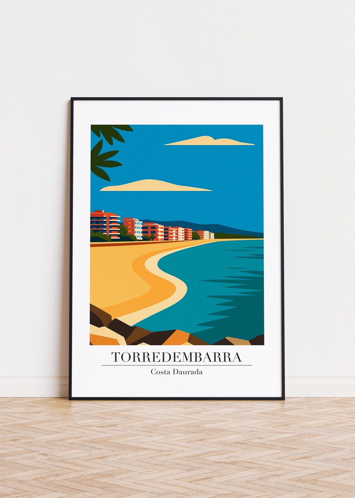 Torredembarra Spain Modern Travel Poster
