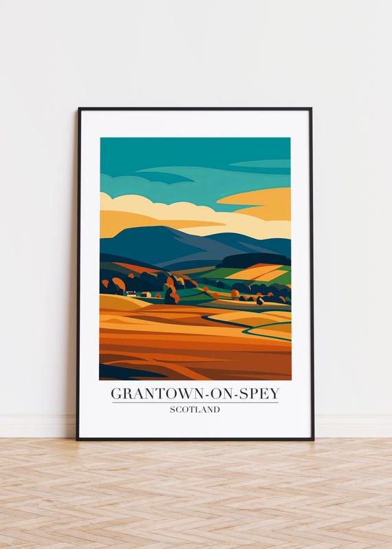 Grantownonspey Scotland, Modern City Art Print