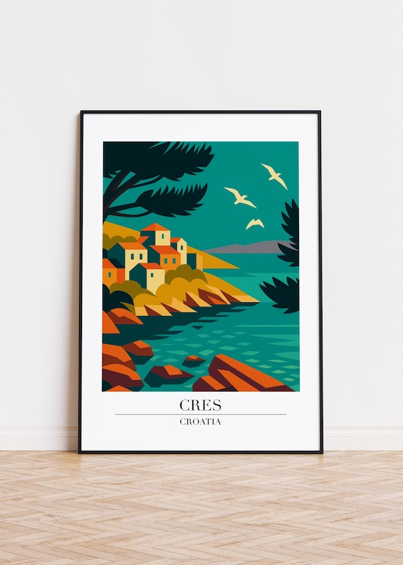Cres Poster Print Illustration Art Croatia