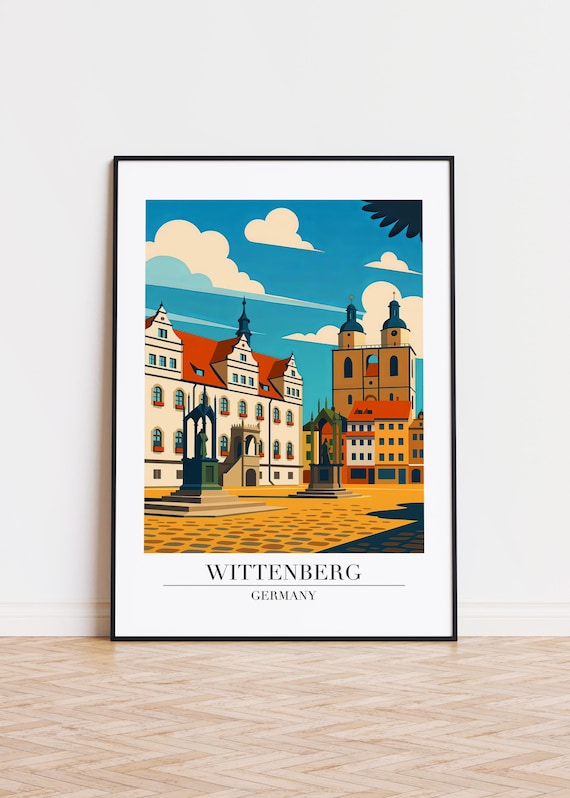Wittenberg Germany Poster City Illustration Art Print