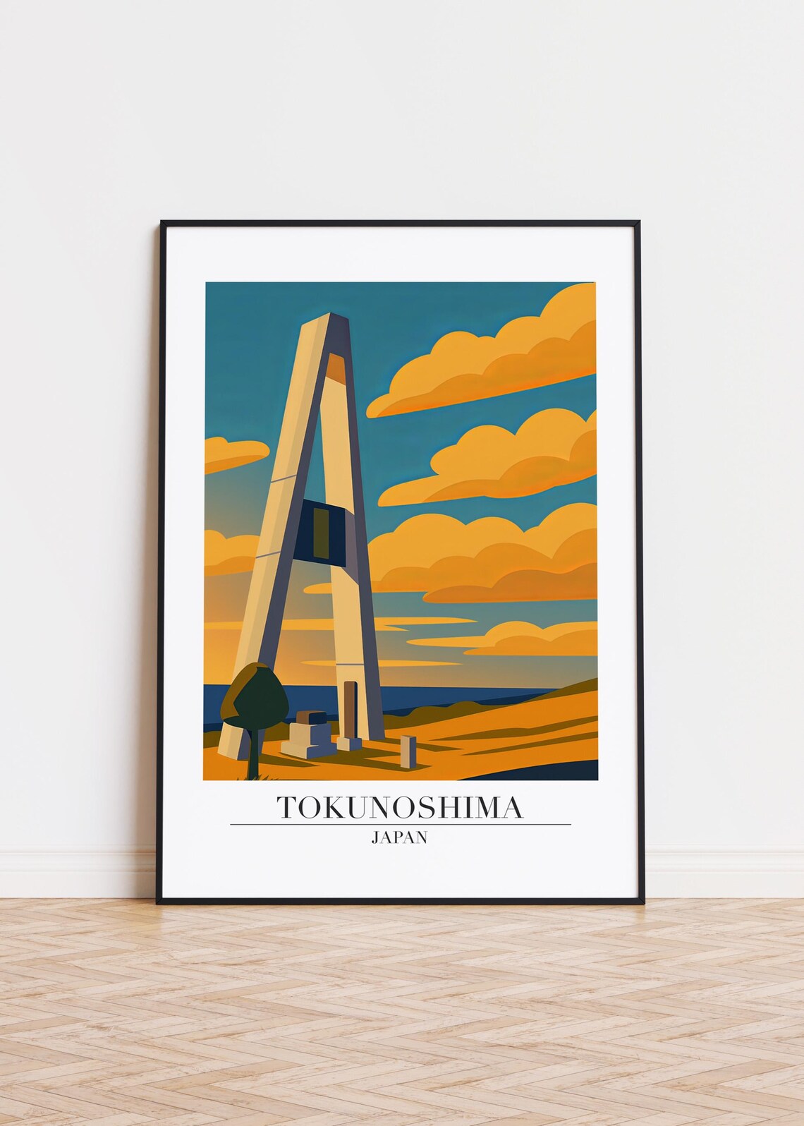 Tokunoshima Japan Modern Illustration Art Print