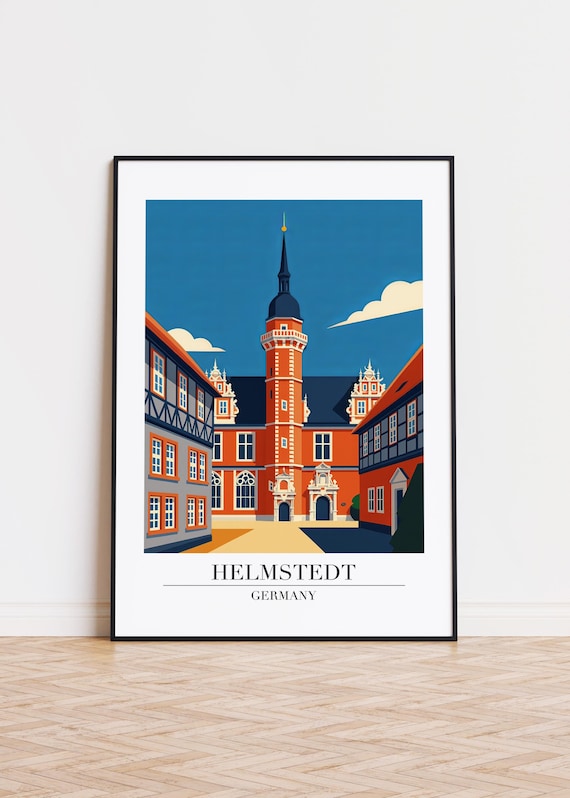 Helmstedt Germany Poster City Illustration Art Print