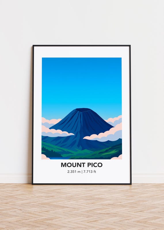 Mount Pico Poster Minimalist Mountain Art Print