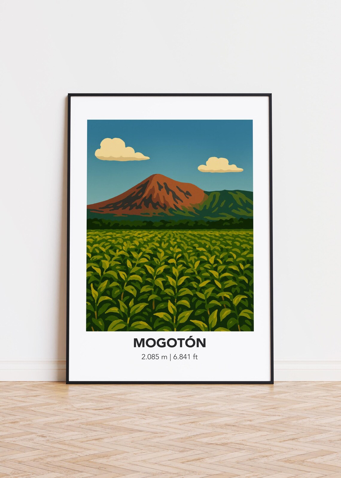 Mogotn Poster, Mountain Nature Illustration