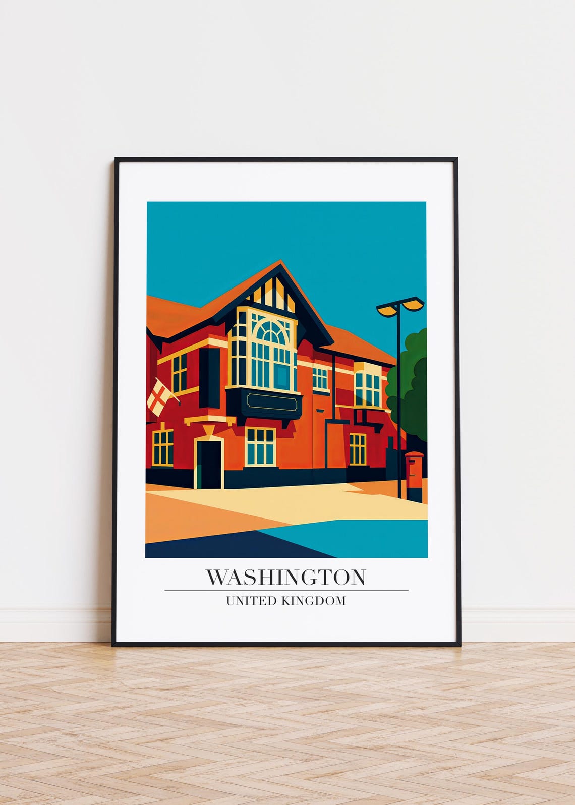 Washington City Poster Modern Illustration Art Print