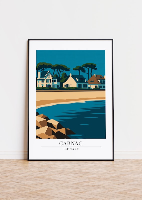 Carnac France Poster Minimalist Travel Art Print