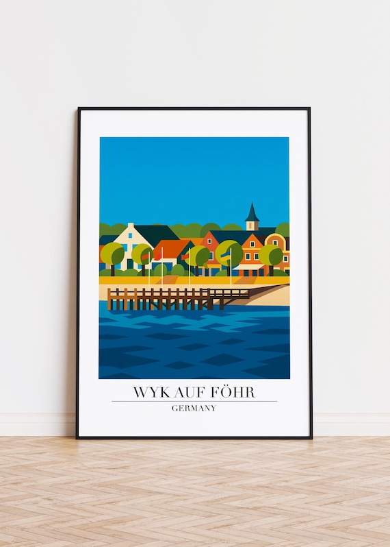 Wyk Auf Fhr Germany Poster City Illustration Art Print