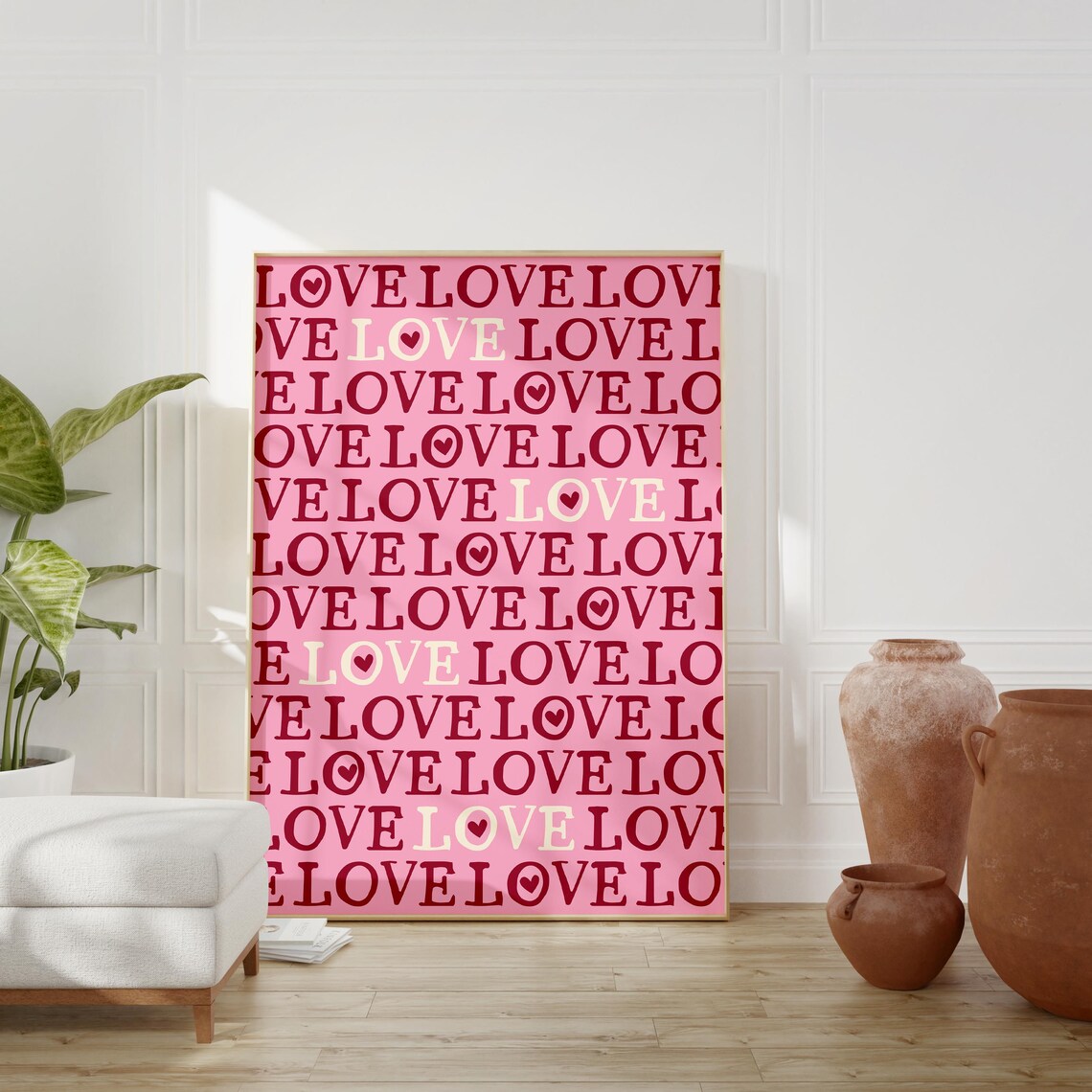 Love Typography, Minimalist Valentine Decor - Image 4