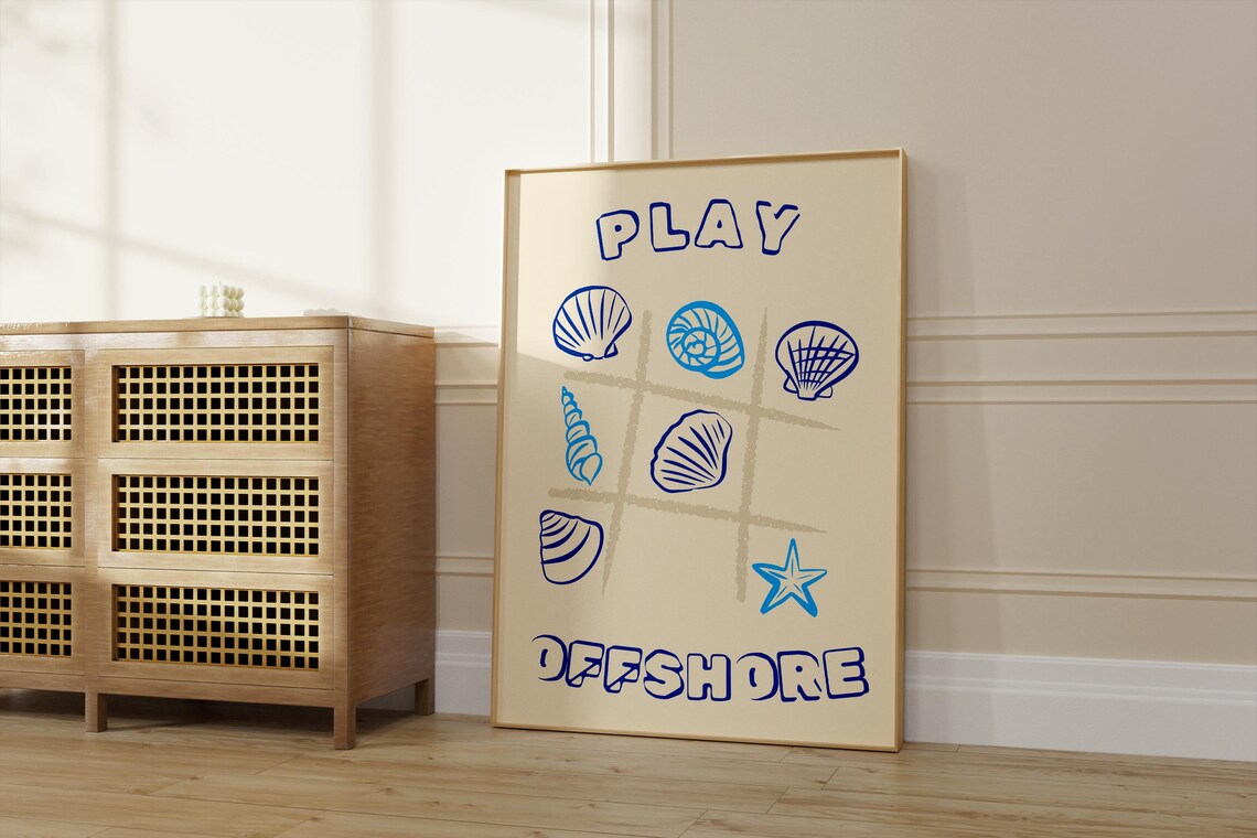 Play Offshore Minimalist House Decor Poster
