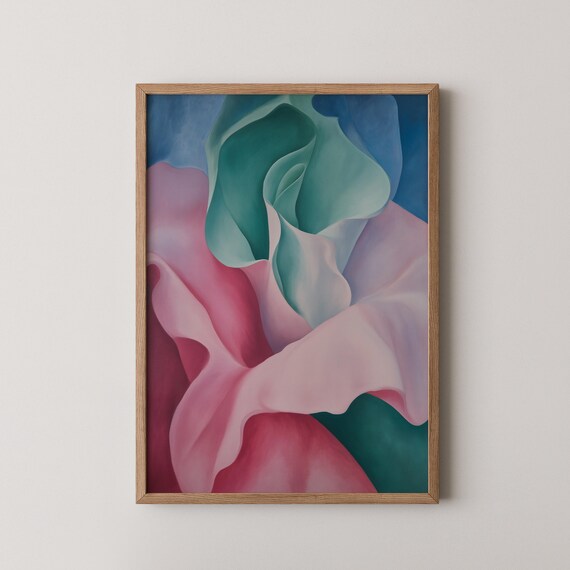 Georgia Okeeffe Painting Print Large Wall Art Abstract Botanical Poster