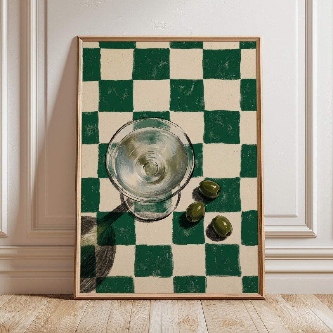 Vintage Olive Martini Still Life Print Feminine Lounge Wall Art Moody European Cocktail Painting Bar Cart Decor Poster Digital Download