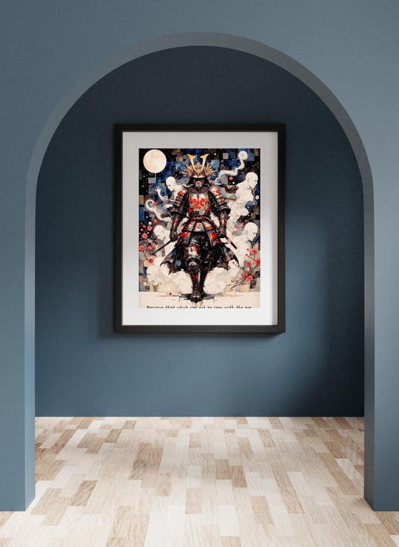 Samurai Warrior Wall Art Bushido Code Print Zen Motivational Posterjapanese Martial Decor Stoic Home Or Office Inspiration