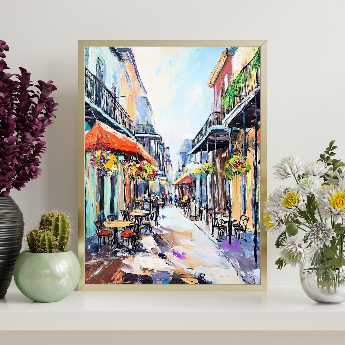 New Orleans French Quarter Travel Poster, Street Scene - Image 4
